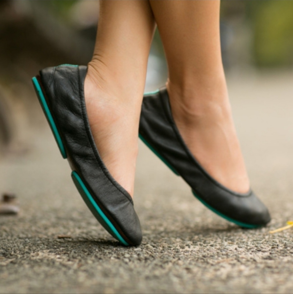 COPY - Tieks by Gavrieli Matte Black Leather Ballet Flats - 8